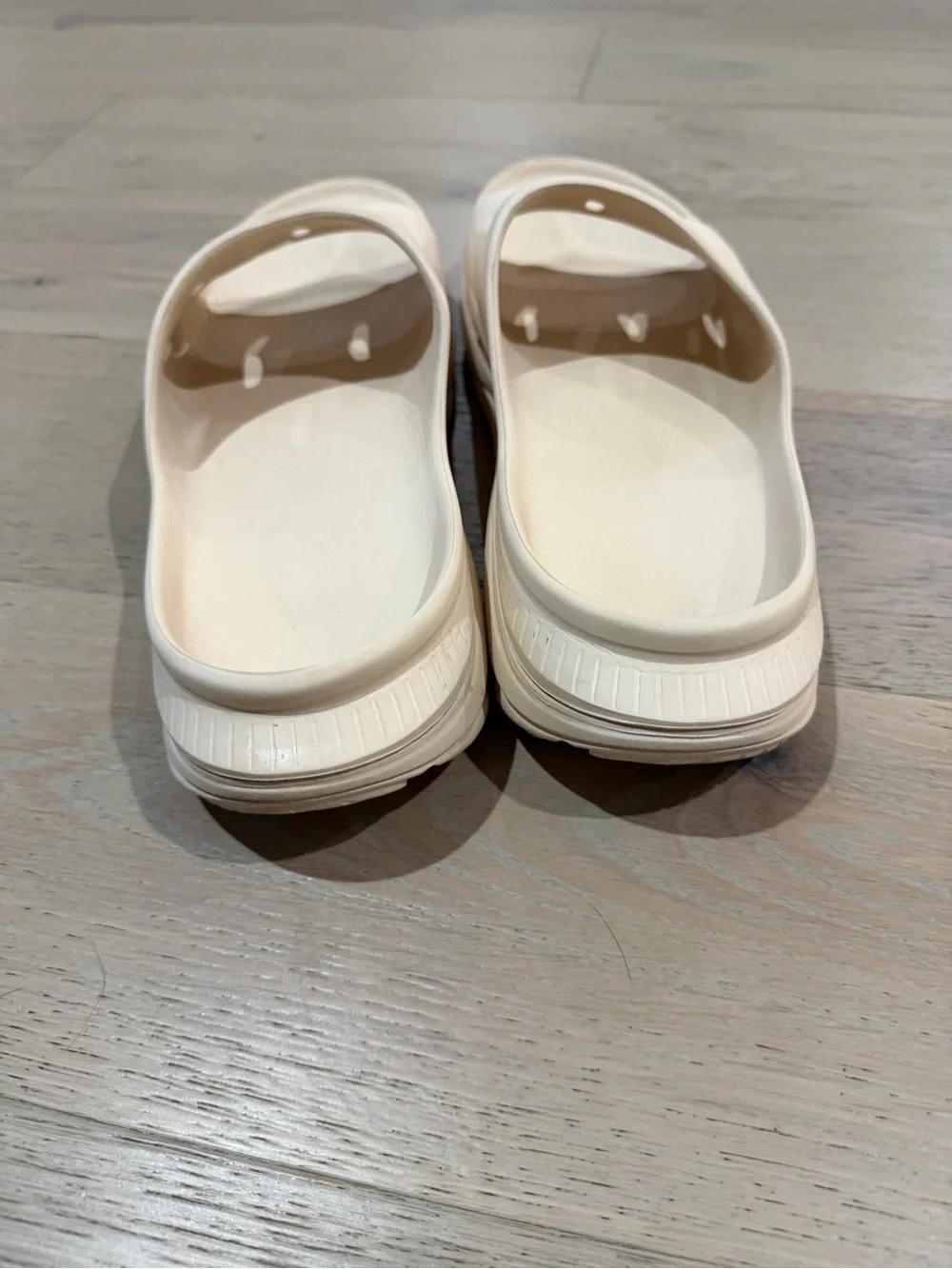 Hoka Cream Slide Sandals